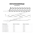 Металлочерепица МЕТАЛЛ ПРОФИЛЬ Монтерроса-ML (PURMAN-20-7024-0.5)